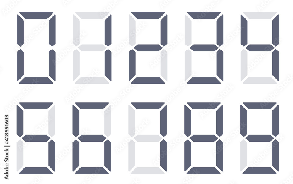 デジタル数字 Stock Vector Adobe Stock