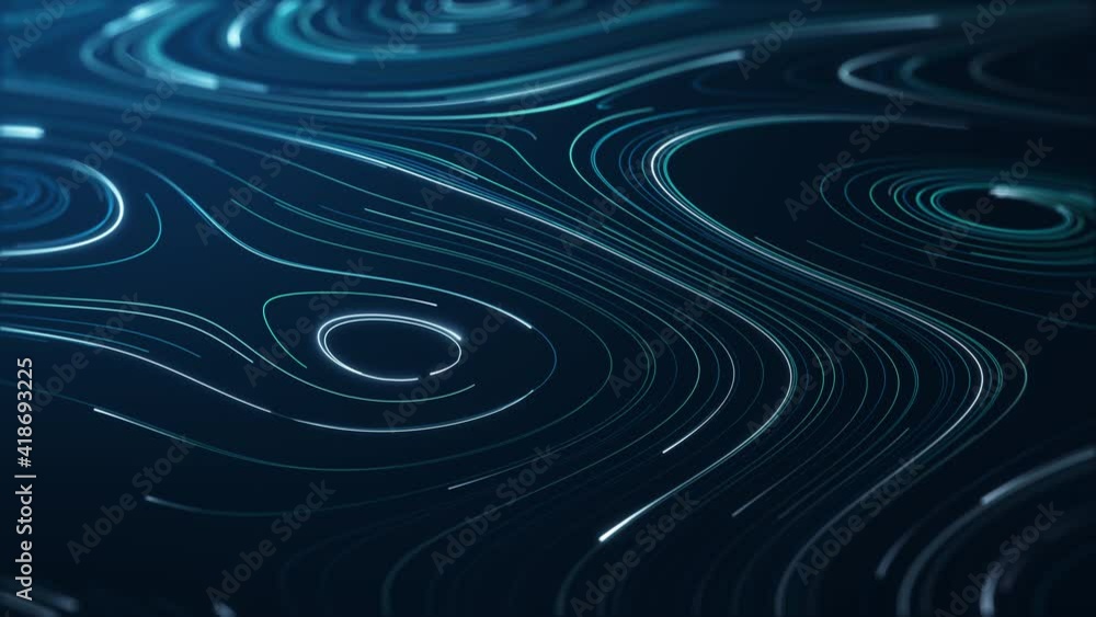  Abstract technology big data concept. Motion graphic for abstract data center, data flow. Transferring of big data and storage of block chain, server,  hi-speed internet. 3D Rendering.