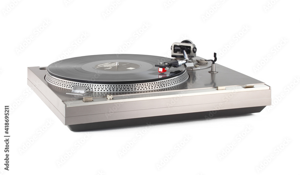 Fototapeta premium Plattenspieler freigestellt
