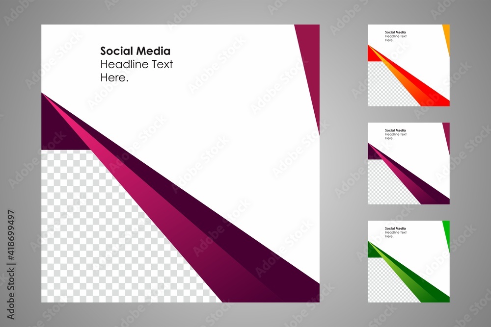 New set of editable minimal banner templates. Suitable for social media posts and web or internet ads. Vector illustration with photo college. New set of editable minimal banner templates. Suitable for social media posts and web or internet ads. Vector illustration with photo college.