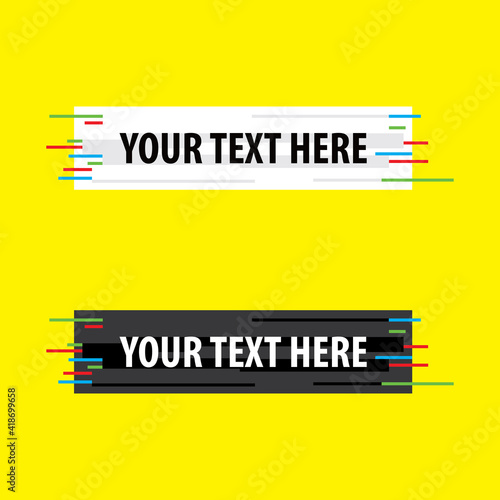 banner set, text box, title box, speech text, speech title, frame text, frame title, text border, title border