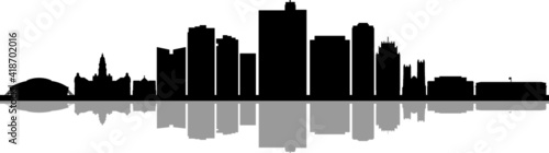 FORT WORTH Texas USA City Skyline Vector
