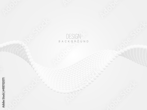 Abstract white wave vector background Science wave background