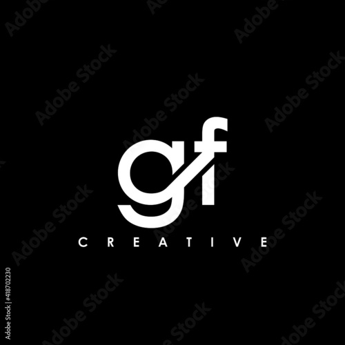 GF Letter Initial Logo Design Template Vector Illustration