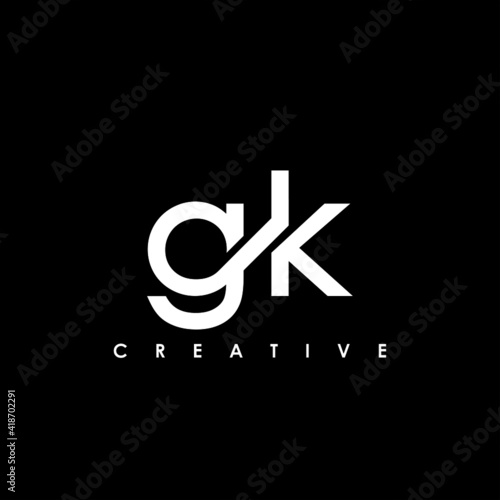 GK Letter Initial Logo Design Template Vector Illustration