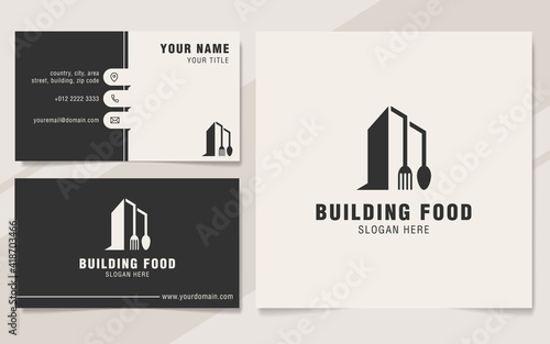 Building and food logo template suitable for restaurant companies