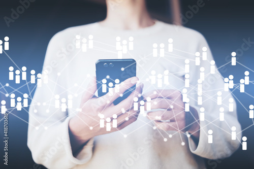 remote work, networking concept, online employment and work, courses and training