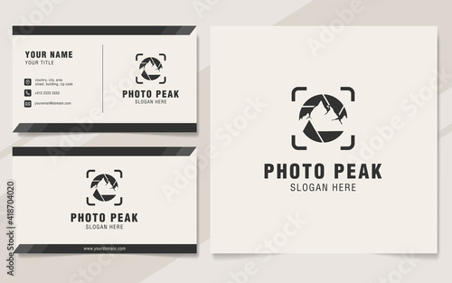 Camera and peak logo template suitable for outdoor companies