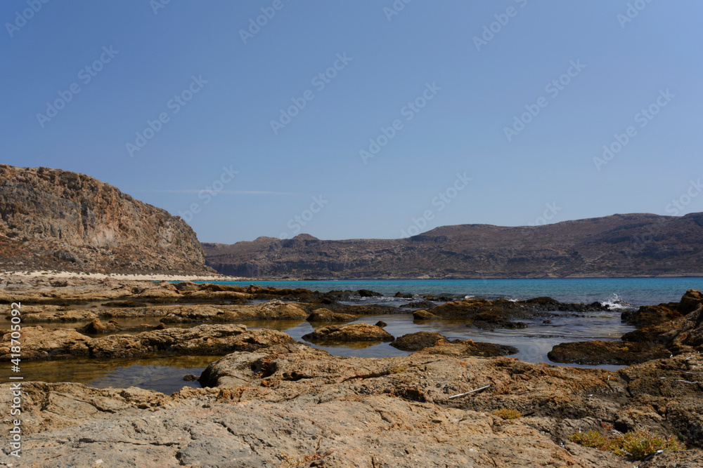 the shores of the Imeri Gramvousa island (Crete, Greece)