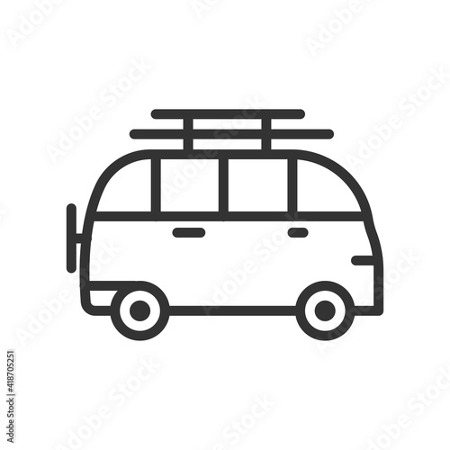 Minivan icon. Simple element illustration