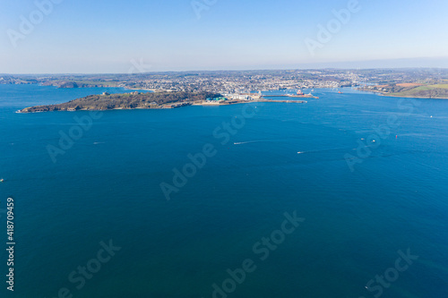 Aerial photograph of St Mawes near Falmouth, Cornwall, England © Tim