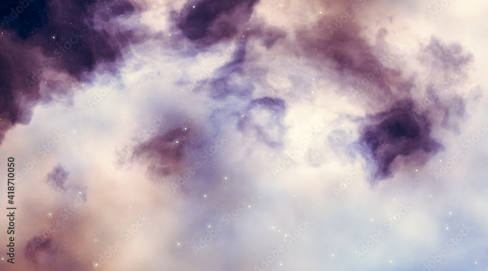 Galaxy sky with nebula and stars background.