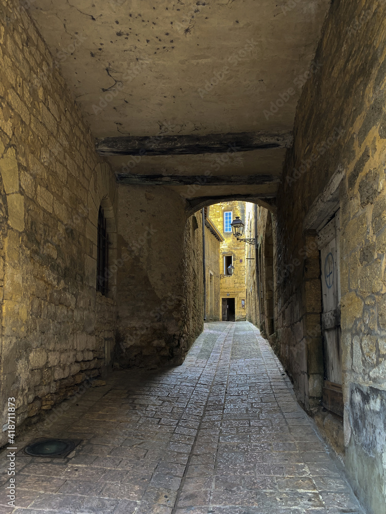Sarlat-la-canéda. Historic medieval buildings.Perigord Noir, Dordogne, France.