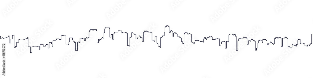 City landscape, icon, vector illustration isolated on white background