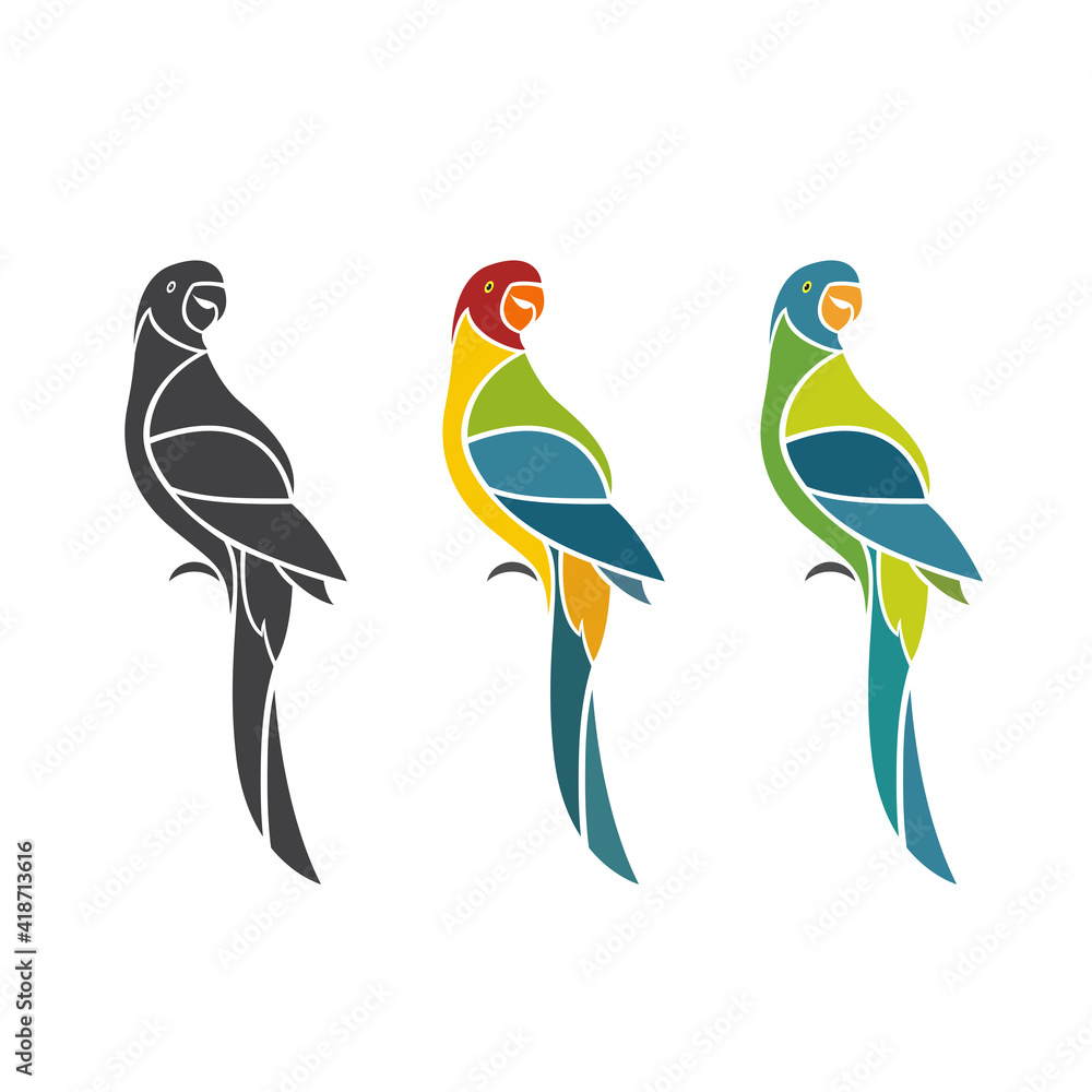 Vector of parrot design on white background. Easy editable layered vector illustration. Birds. Animals. Vector of parrot design on white background. Easy editable layered vector illustration. Birds. Animals.