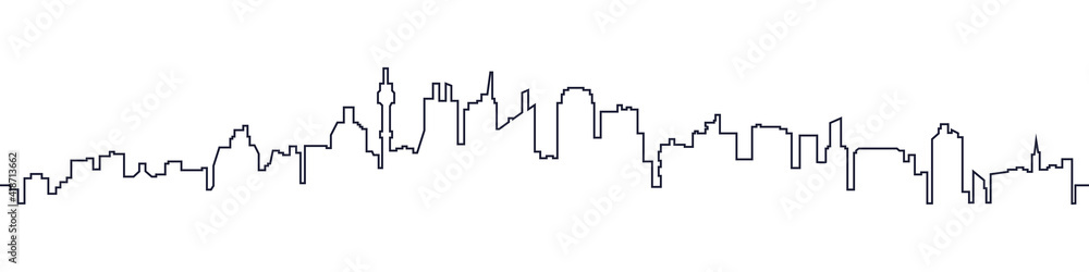 City landscape, icon, vector illustration isolated on white background City landscape, icon, vector illustration isolated on white background