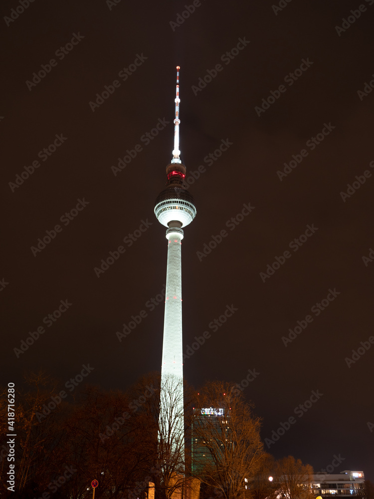 Berlin TV Tower at Night