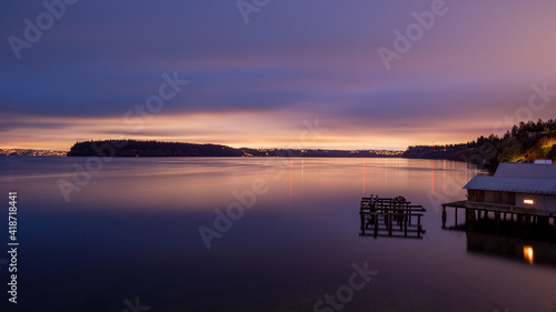 Fotografia sunrise over the puget sound