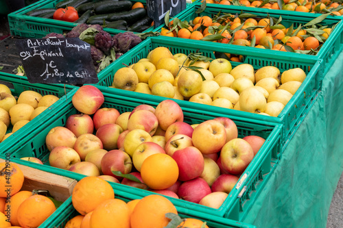 Konstfotografi Etal de pommes au marché
