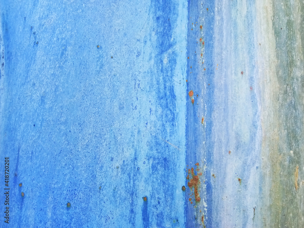 Rust background on blue steel plate for graphic design Rust background on blue steel plate for graphic design