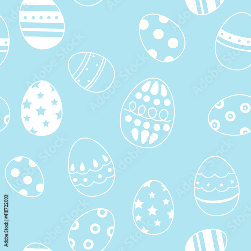 Seamless easter pattern background vector illustration easter day concept