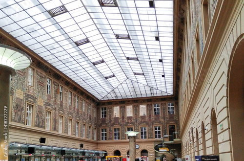 Photography Interior of the main post office in the city center of Prague