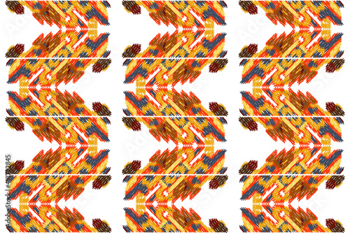 Drapery curves pagan tripe seamless pattern. Indian old surface background. Vector ornament.