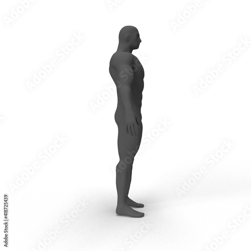 human on white background