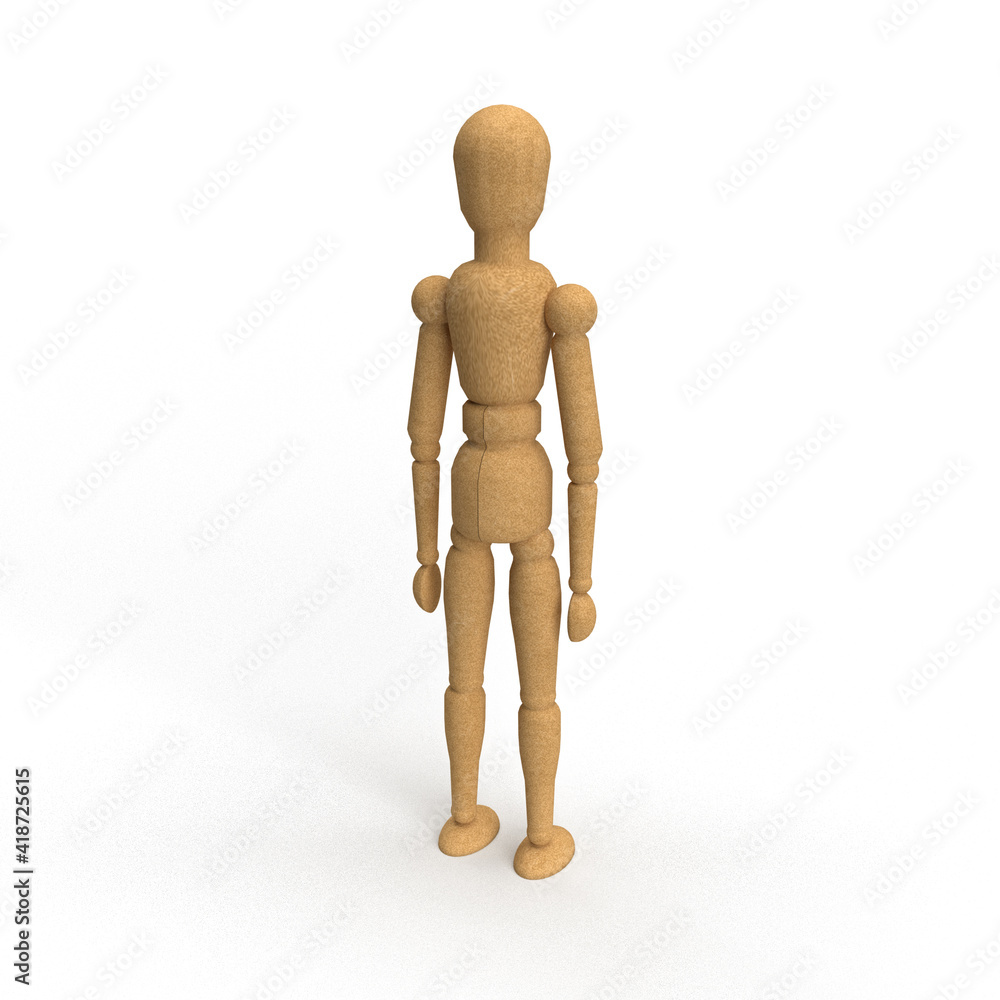 wooden mannequin standing on white background wooden mannequin standing on white background