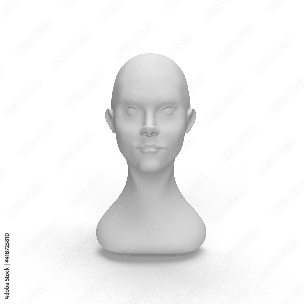 male mannequin head on white background male mannequin head on white background