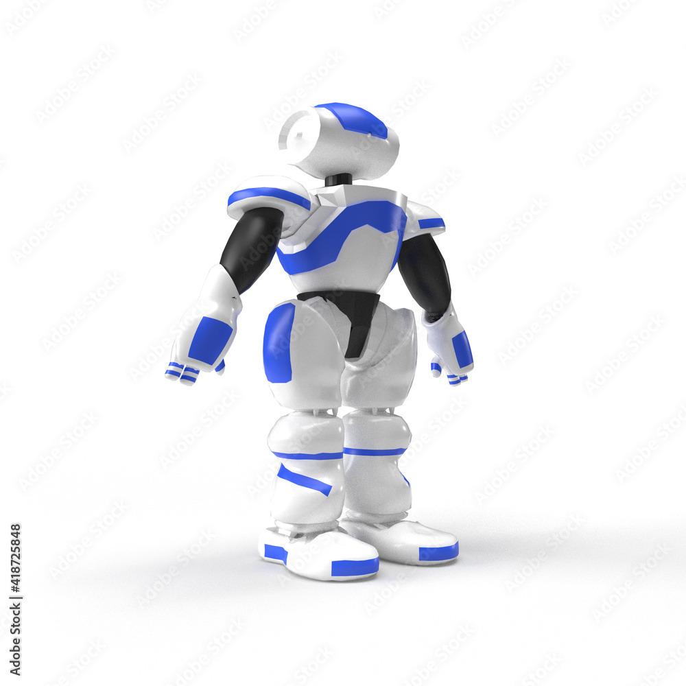 robot on white background