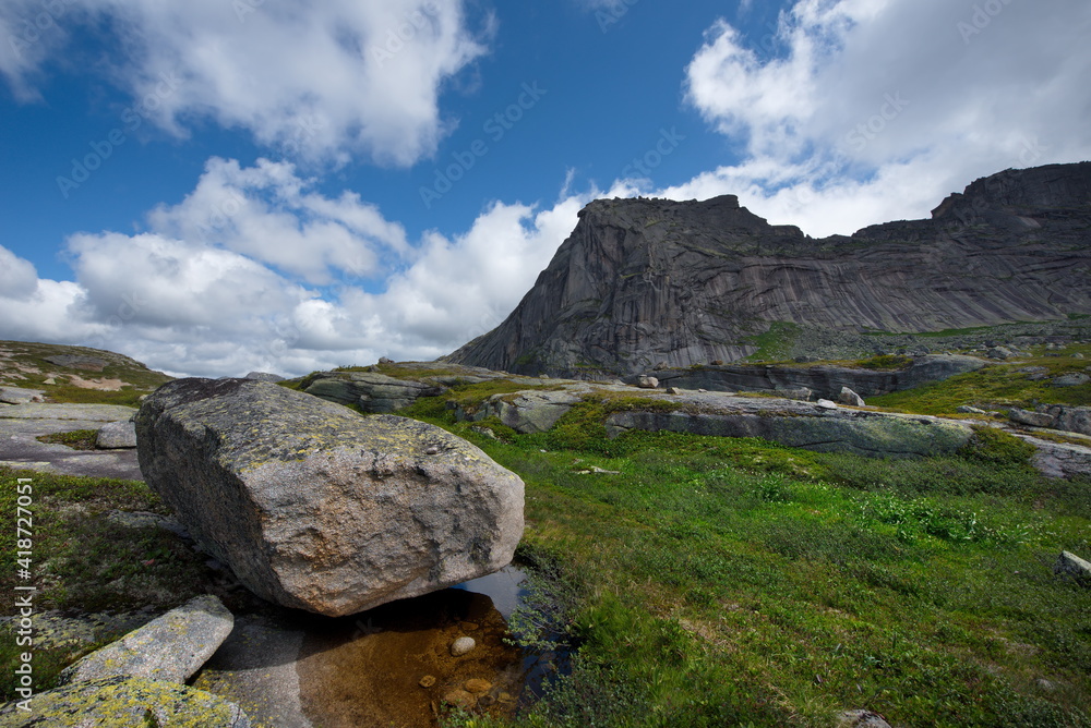 Russia. South of the Krasnoyarsk territory, Eastern Sayans. All the passes of the natural mountain Park 