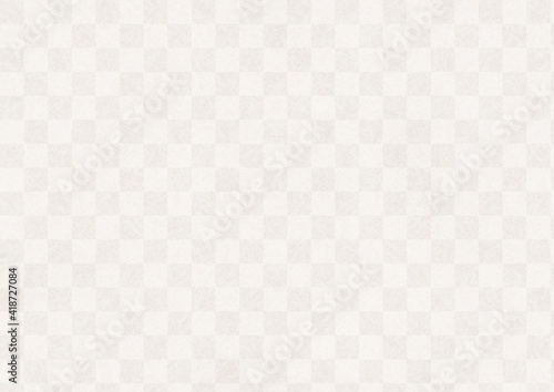 市松模様の透かしがある和紙、和柄パターン背景素材