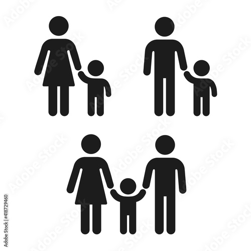 Parents and child icons