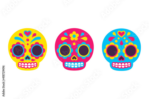 Mexican Dia de los Muertos sugar skulls