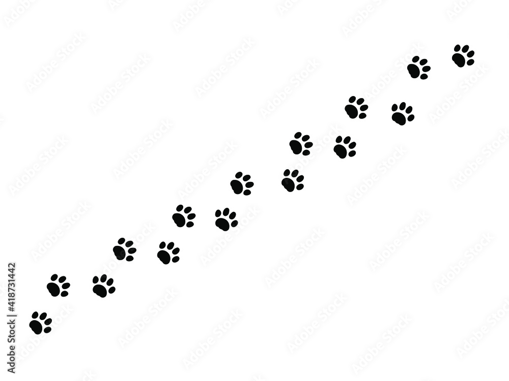 black vector animal footprint walk black vector animal footprint walk