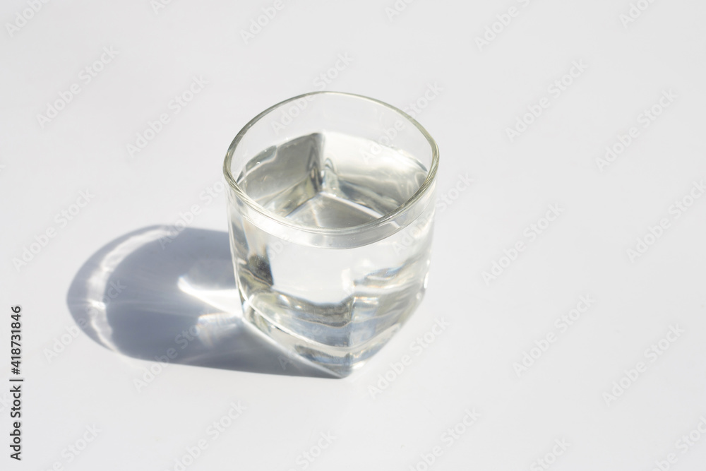 Glass of water on white background. Glass of water on white background.