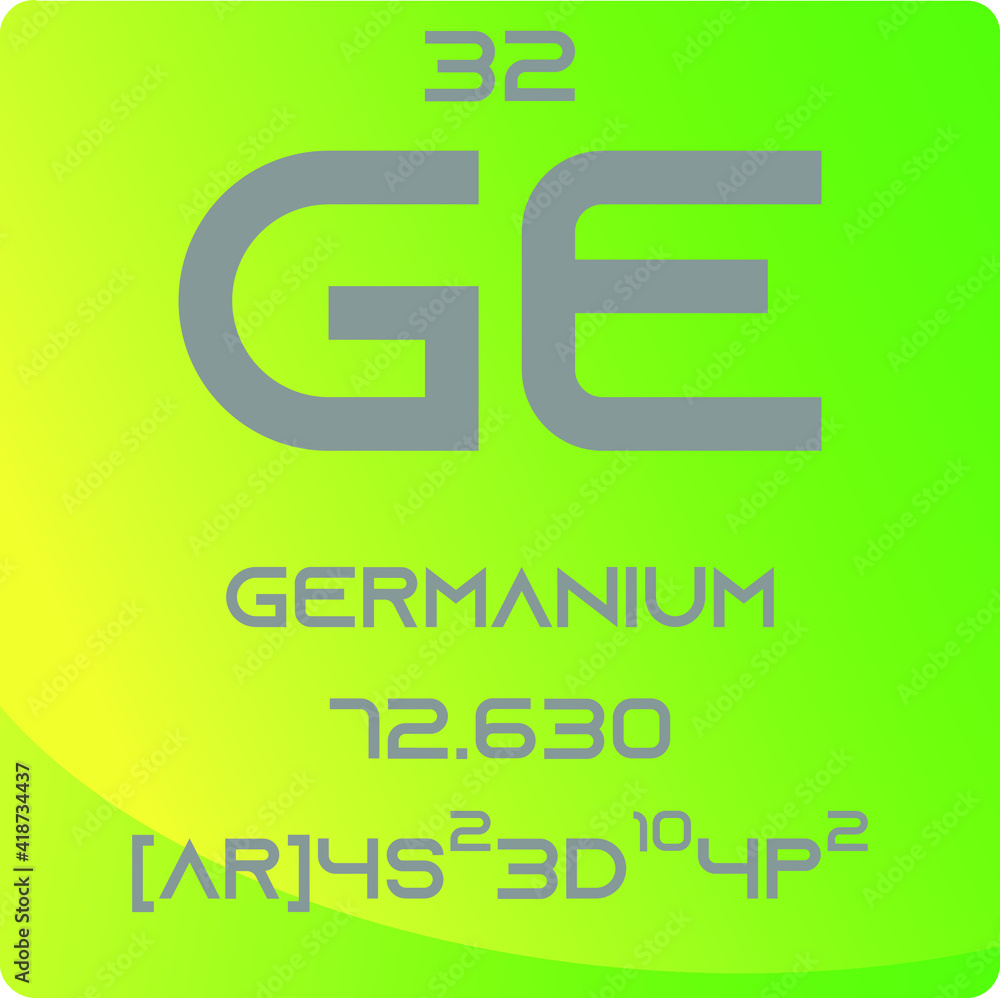 Germanium Ge Metalloid Chemical Element vector illustration diagram