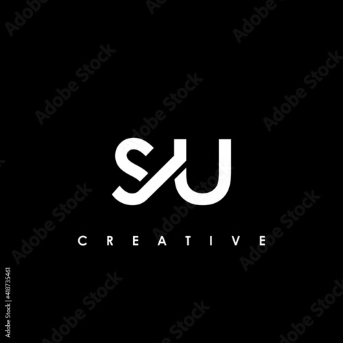 SU Letter Initial Logo Design Template Vector Illustration