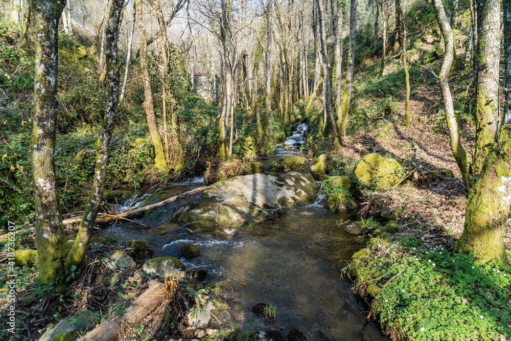 A Chancis lookout, waterfall and wharf, Sober, Galicia, Spain: viewpoints Sil river A Chancis lookout, waterfall and wharf, Sober, Galicia, Spain: viewpoints Sil river
