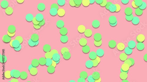 Trendy colorful fun shapes and pattern on seamless loop