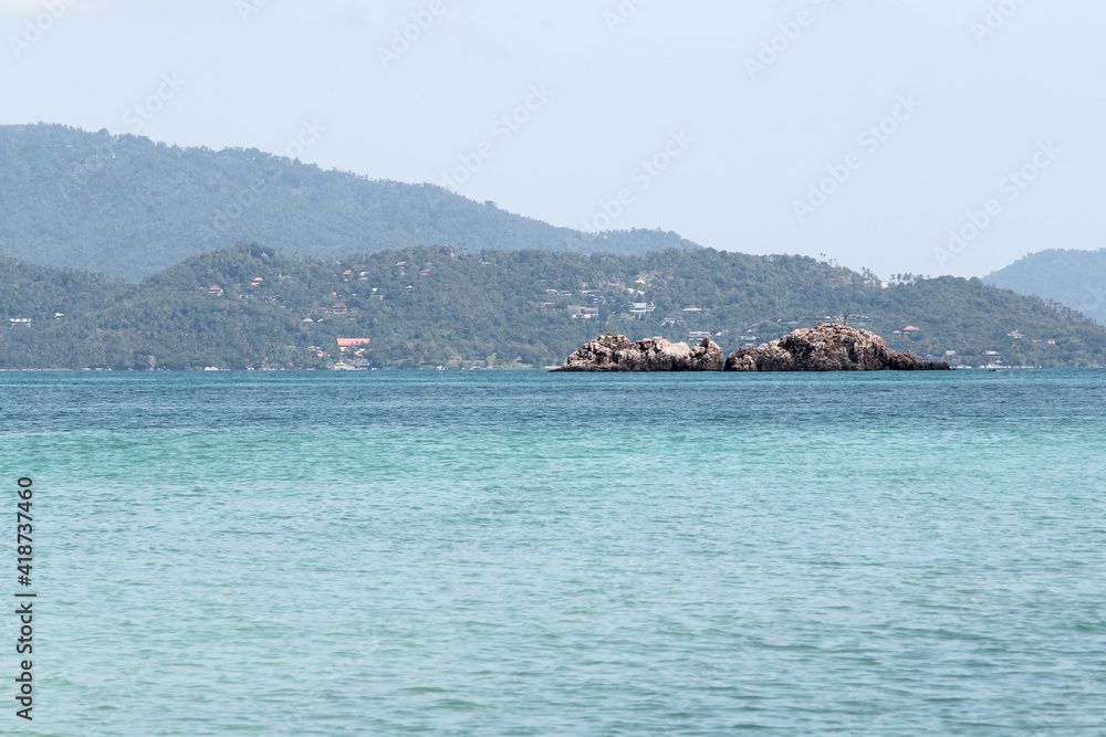 Beautiful landscape of the sea, cloud and blue sky.