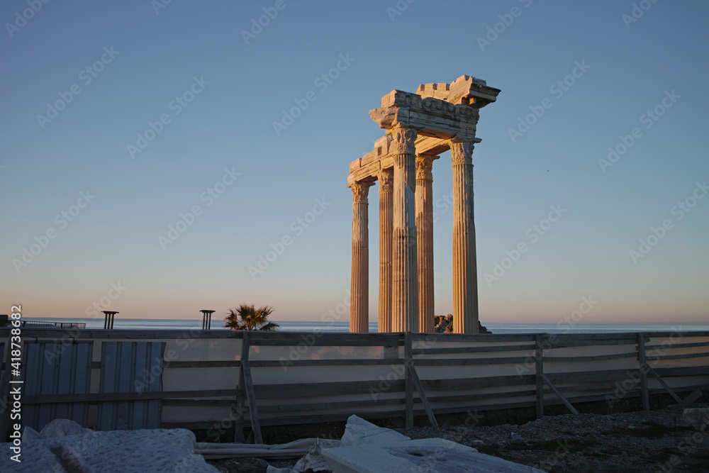 Naklejka premium Temple of Apollon, Side, Antalya