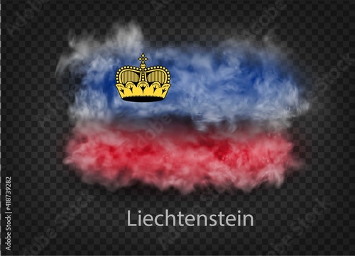 background of flag of smoke and clouds