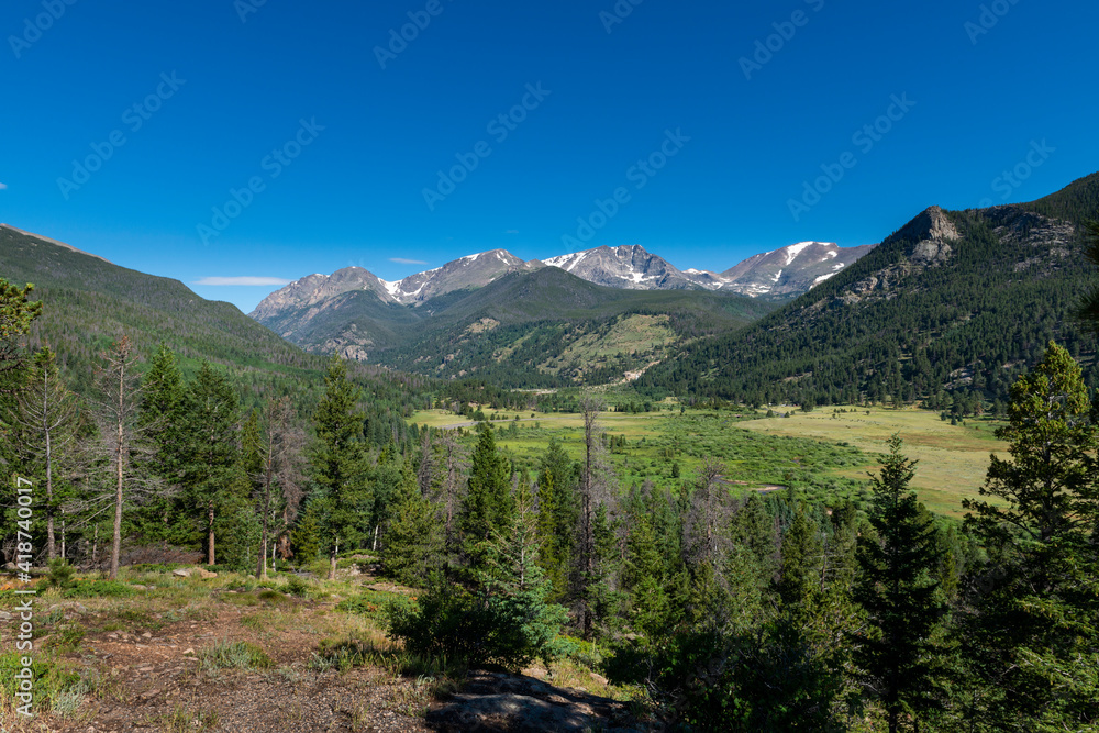 Scenic view of the west horseshoe park, at the Rocky Mountains National Park, in the State of Colorado, USA Scenic view of the west horseshoe park, at the Rocky Mountains National Park, in the State of Colorado, USA
