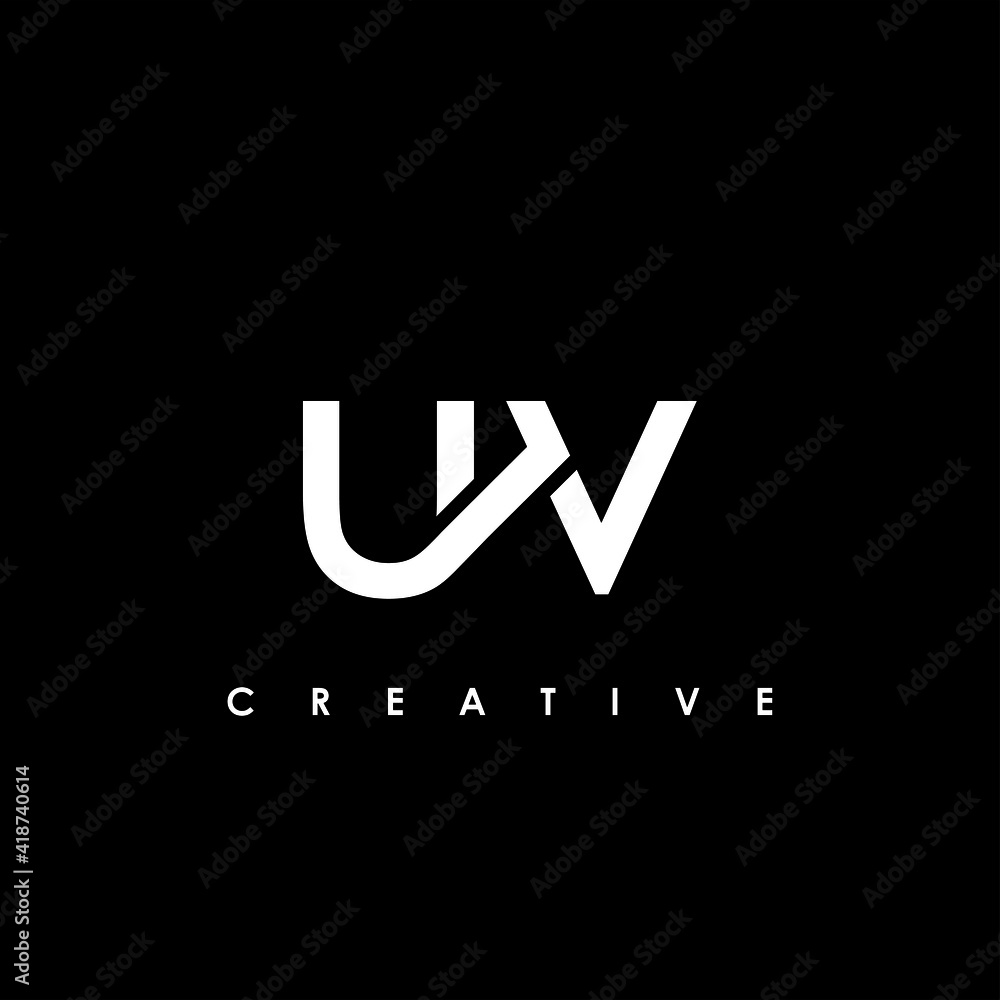 UV Letter Initial Logo Design Template Vector Illustration
