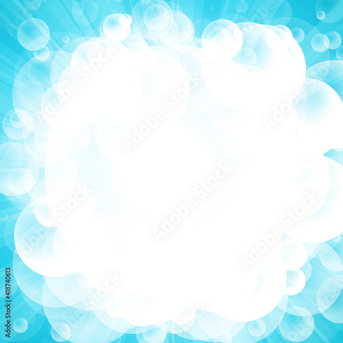 Vector   Bubble with blue sky background