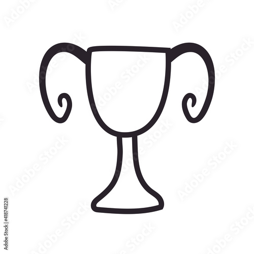 Isolated trophy cup