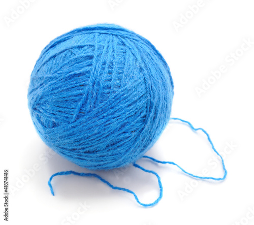 Blue knitted tangle.