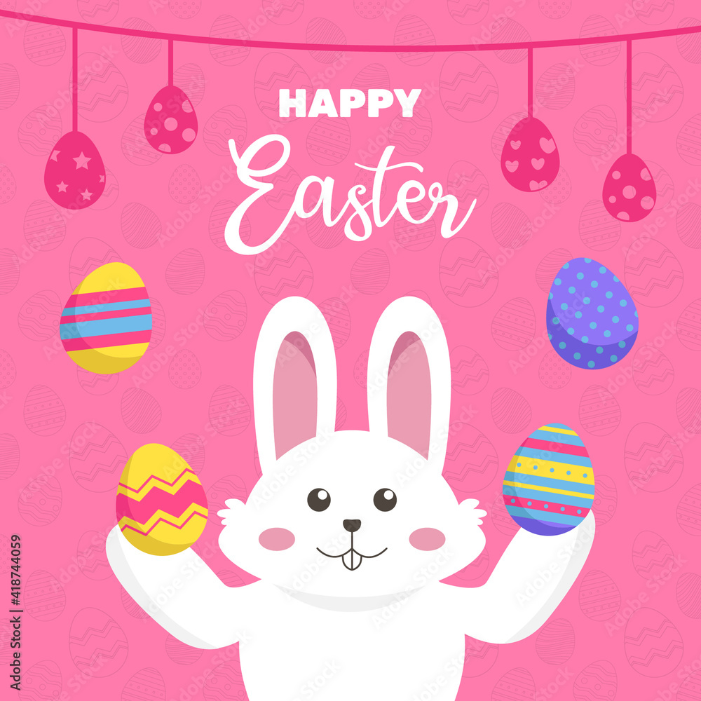 easter bunny and eggs easter bunny and eggs